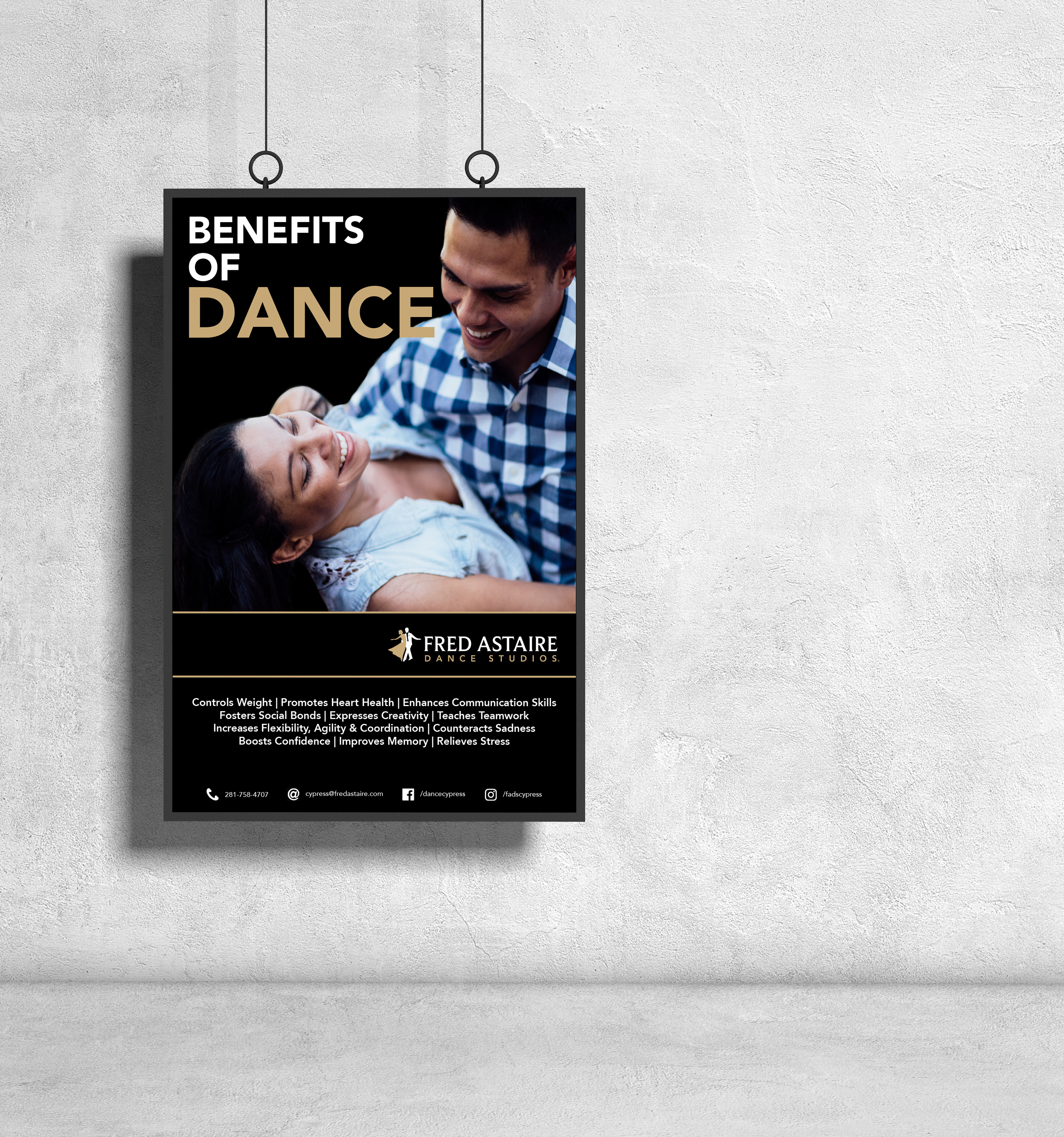 Fred Astaire Dance Studios 'Benefits of Dance' promotional poster