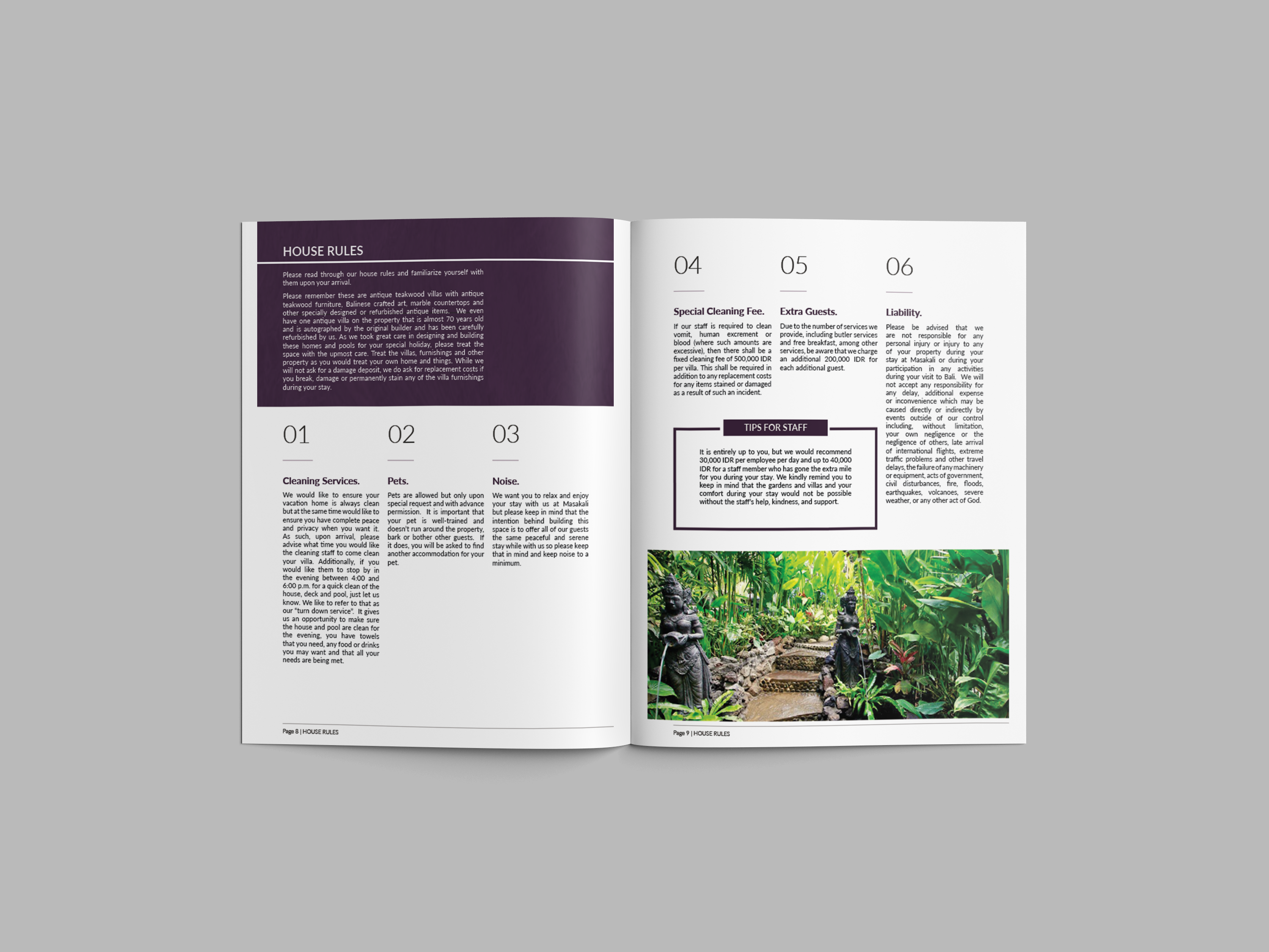 Masakali resort brochure — front