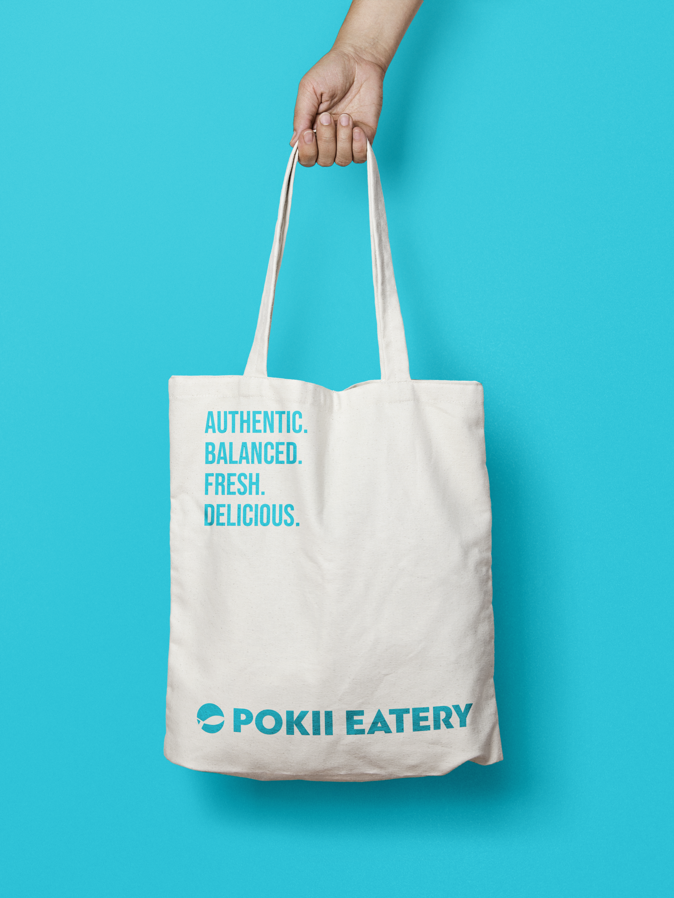 Pokii Eatery branded tote bag